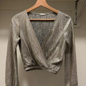 Zara glitter crop top